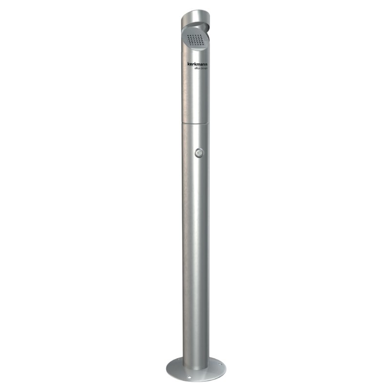kerkmann standing ashtray Pio, silver, stainless steel, 1.7 litres, diameter 175 mm